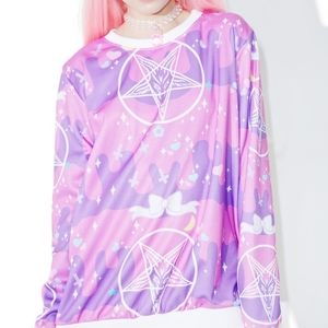 Pentagram Princess Sweater Kawaii pastel goth